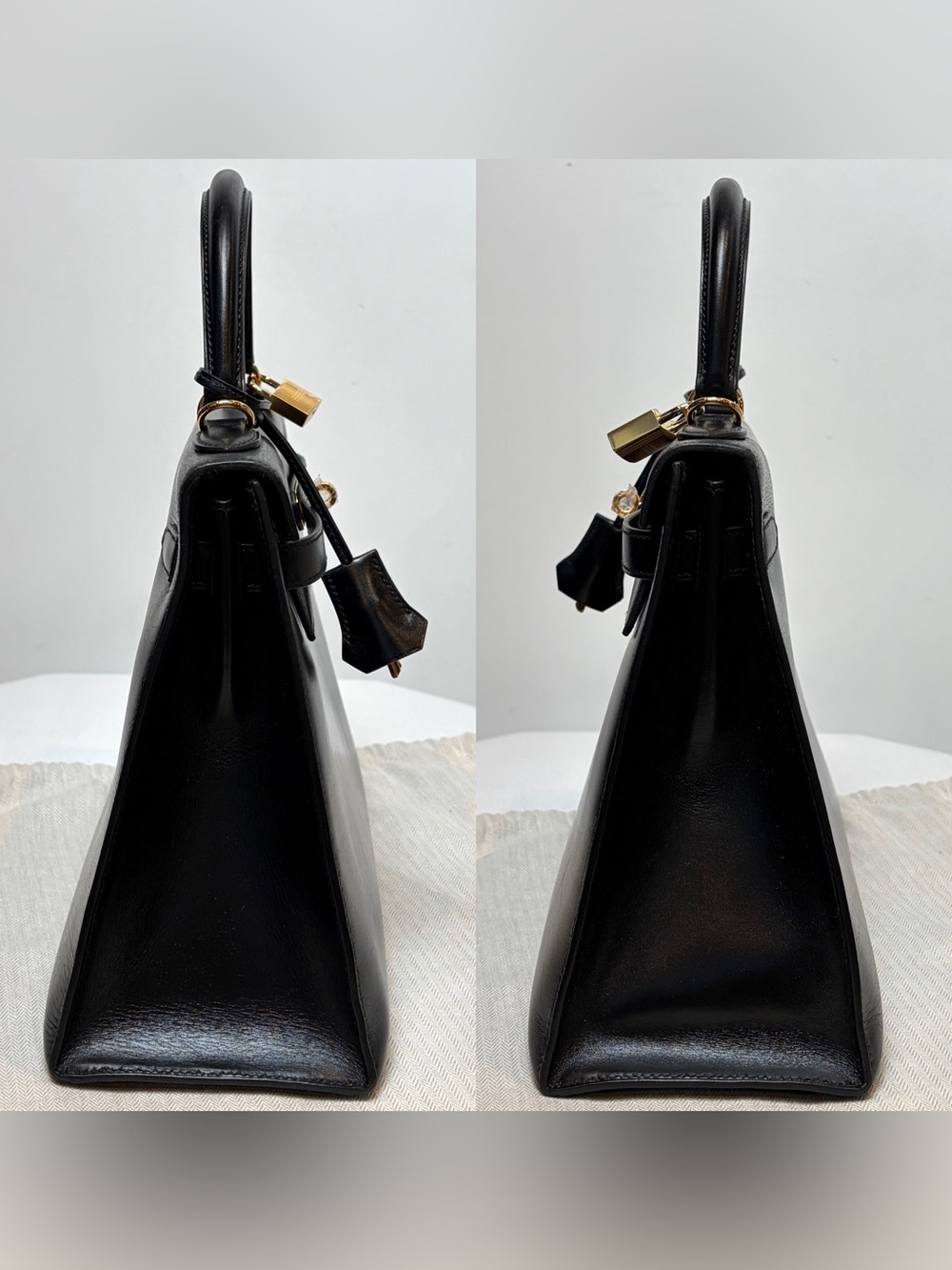 Hermes VTG Kelly 32 Box Leather Sellier,new Gold Hrdware, refurbished@Hermes spa - Picture 5 of 16